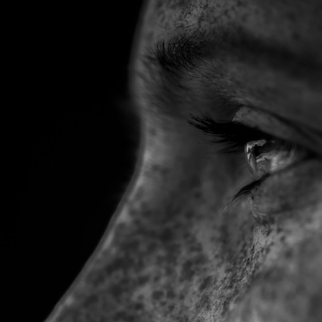 Close up of a person's eye